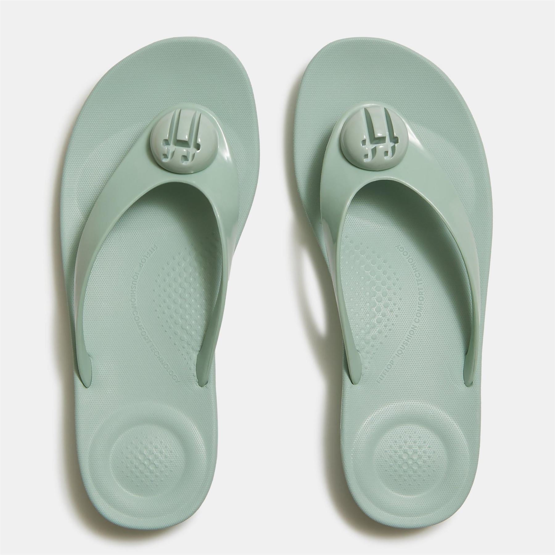Fitflop Glossy Button Flip Flops