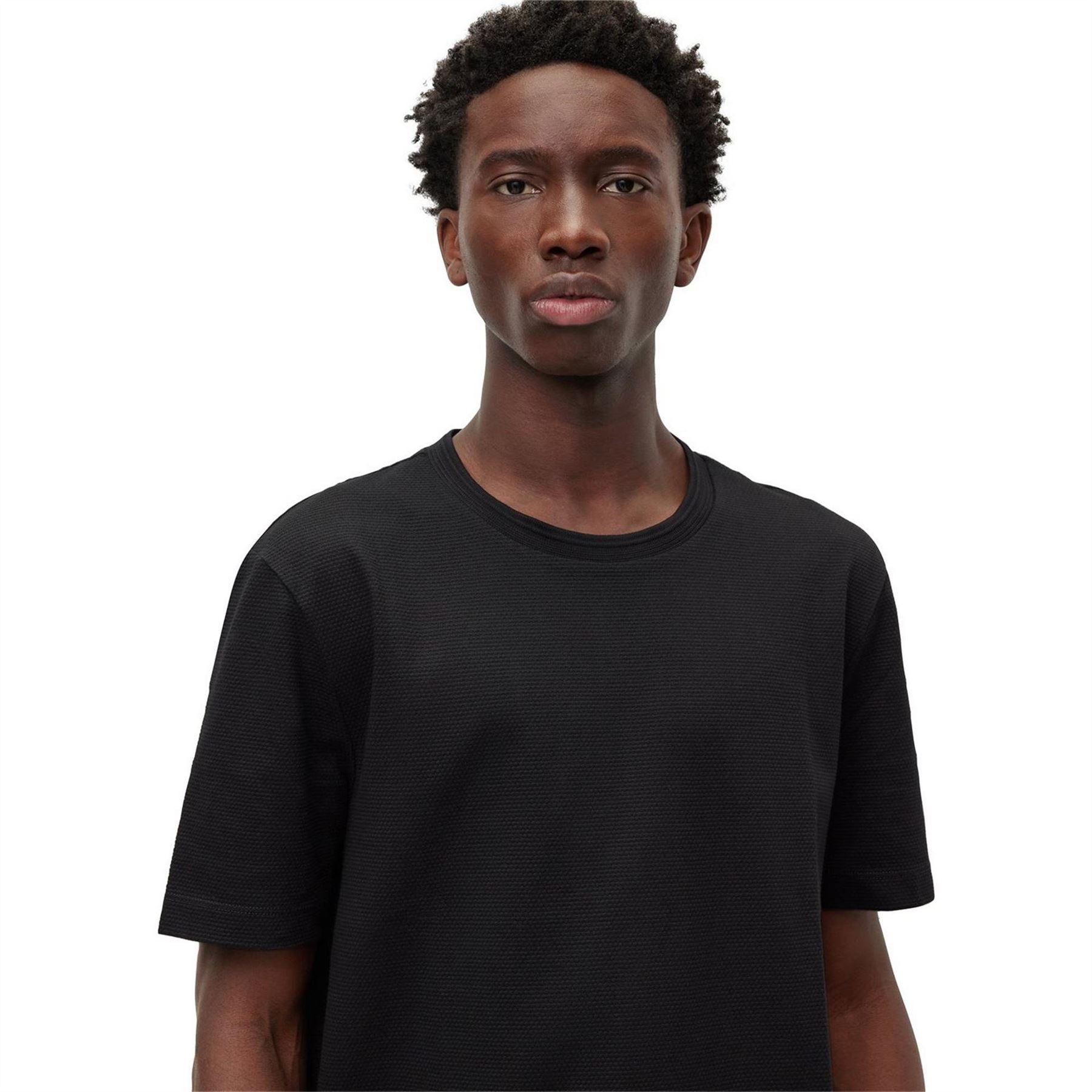 Boss Tiburt Bubble Structure Cotton Short Sleeve T-Shirt