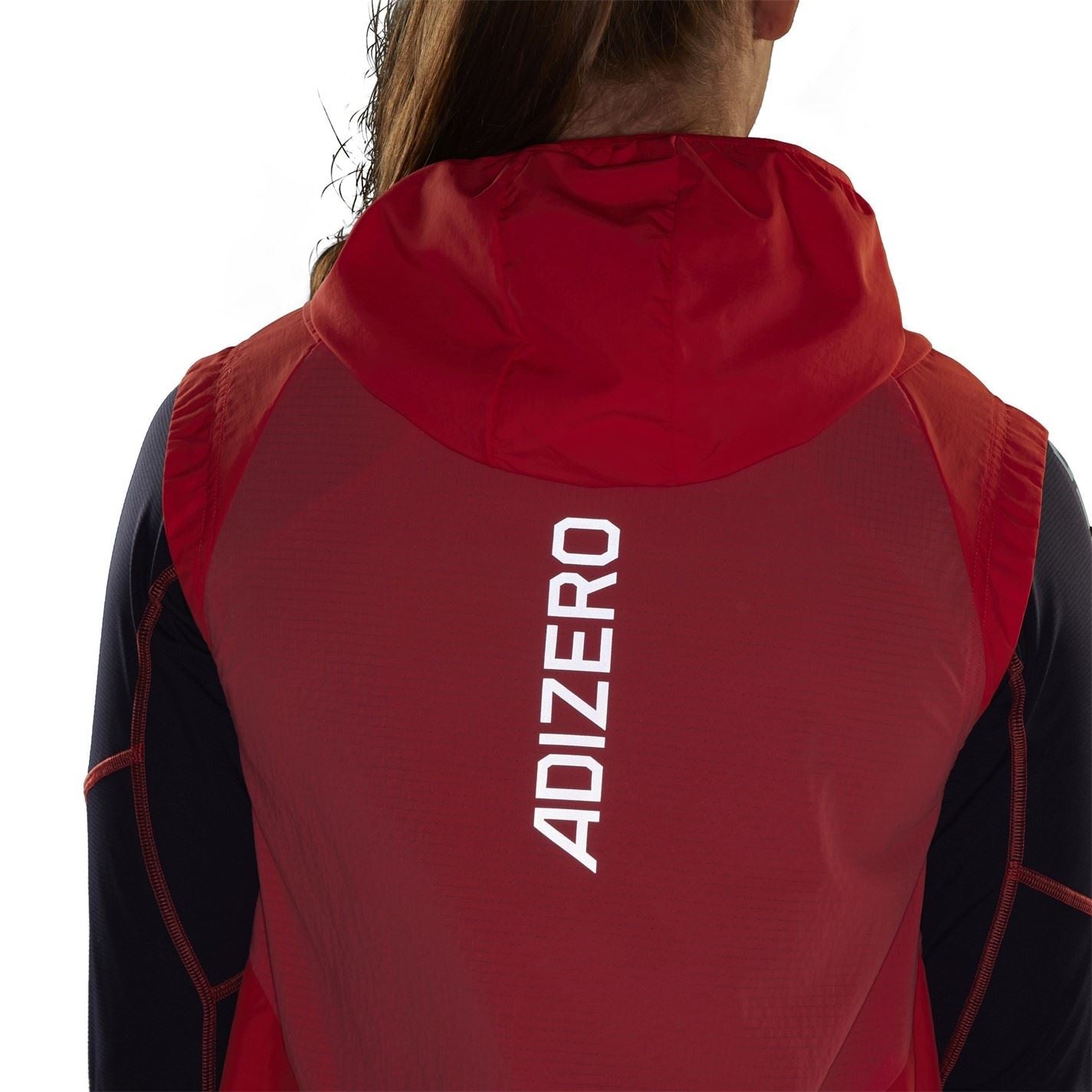 adidas Womens Adizero Half Zip Running Vest