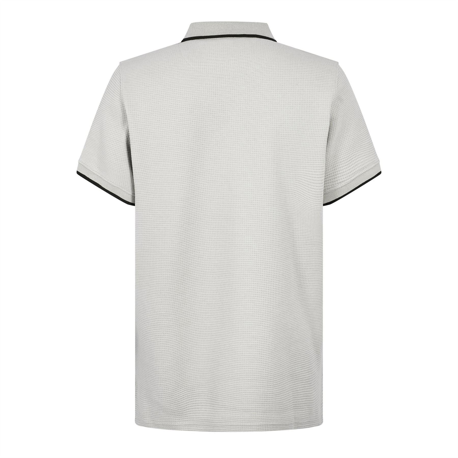 Firetrap Waffle Short Sleeve Polo Shirt