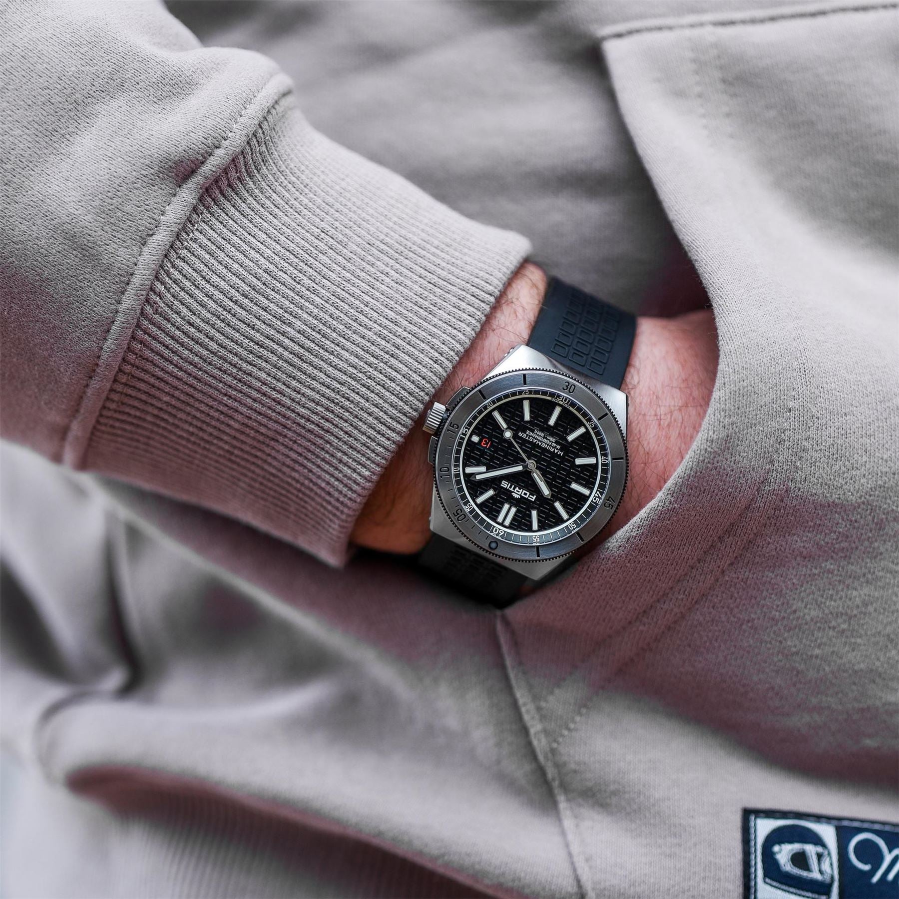 Fortis Marinemaster Automatic Stainless Steel 300M Water Resistant Auto Analogue Watch