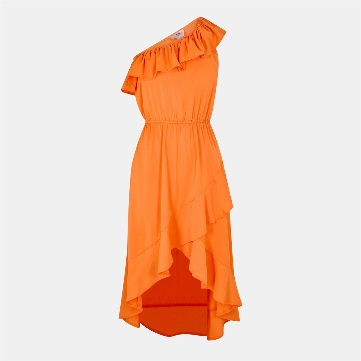 AX Paris Shoulder Frill Detail Dipped Hem Dress