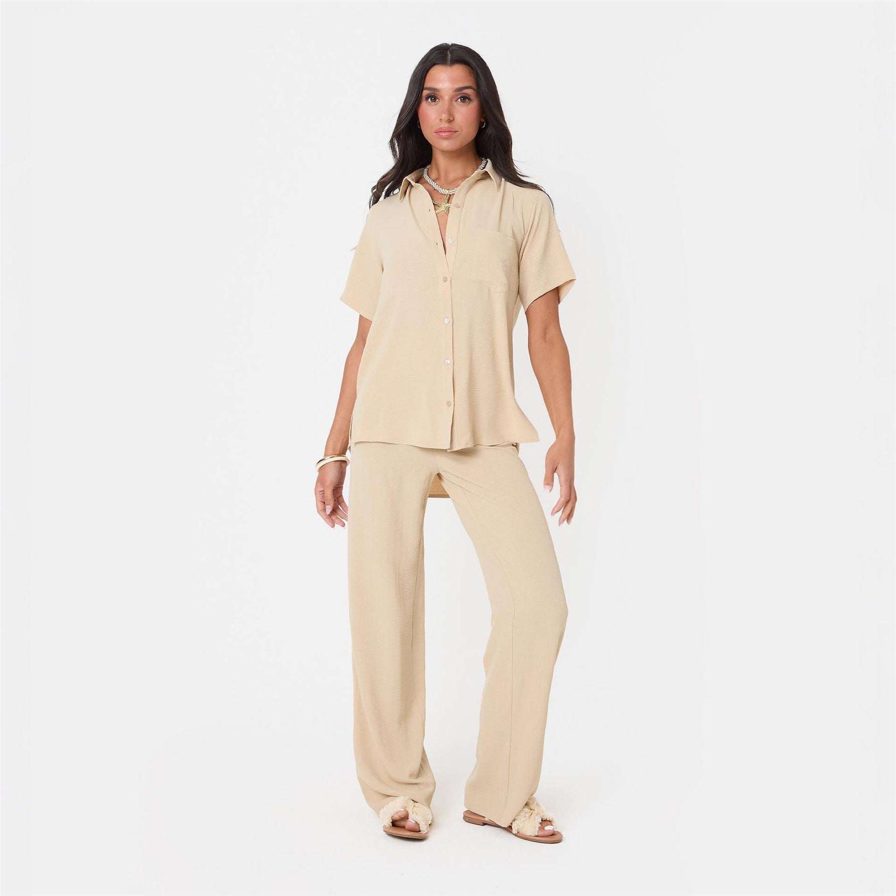 I Saw It First Crepe Wide Leg Trousers