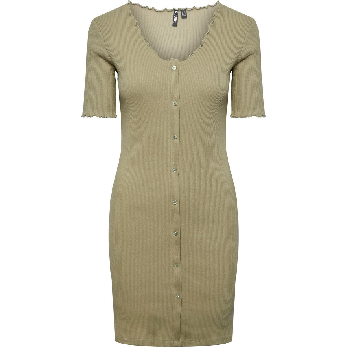 Pieces Nukisa V-Neck Mini Bodycon Dress