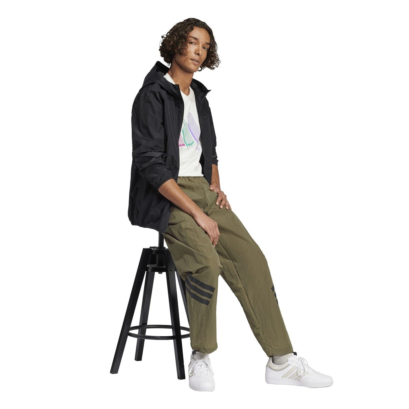 adidas Mens Future Icons 3 Stripes Woven Tracksuit Bottoms