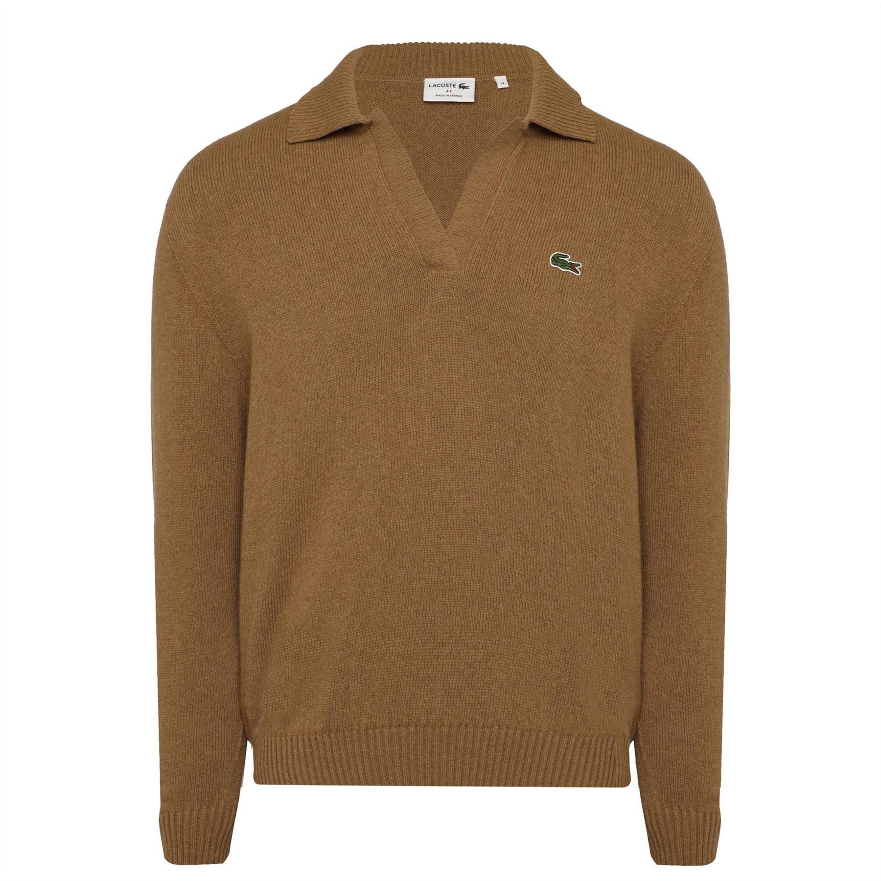 Lacoste Crocodile Logo Collared Neck Long Sleeve Sweater