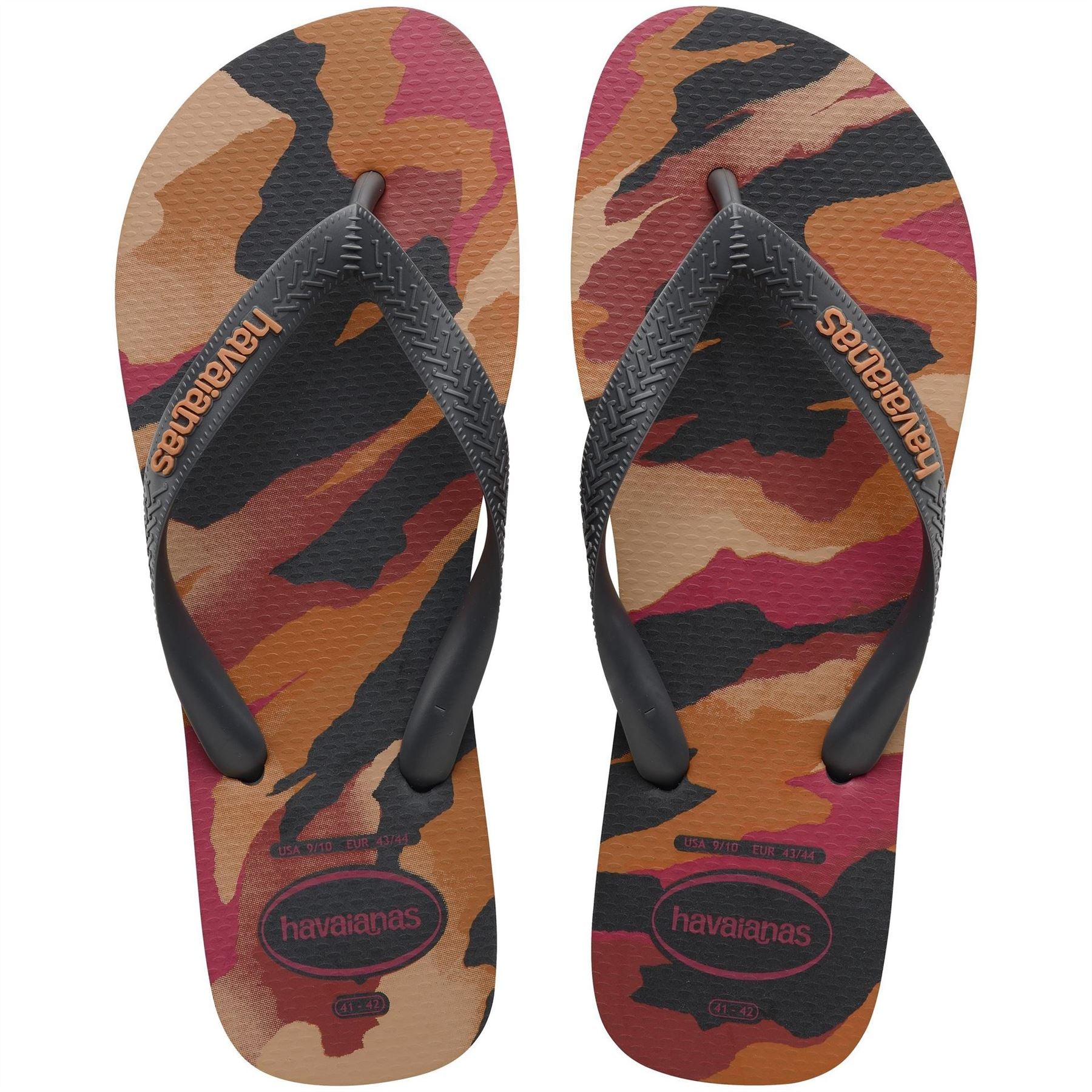 Havaianas Womens Hav. Top Camu New Graphite 35 36 Flip Flops