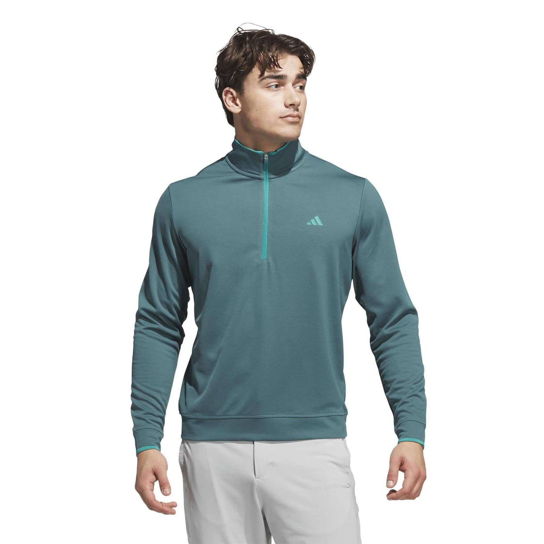 adidas Core Zip Neck Long Sleeve Sweatshirt