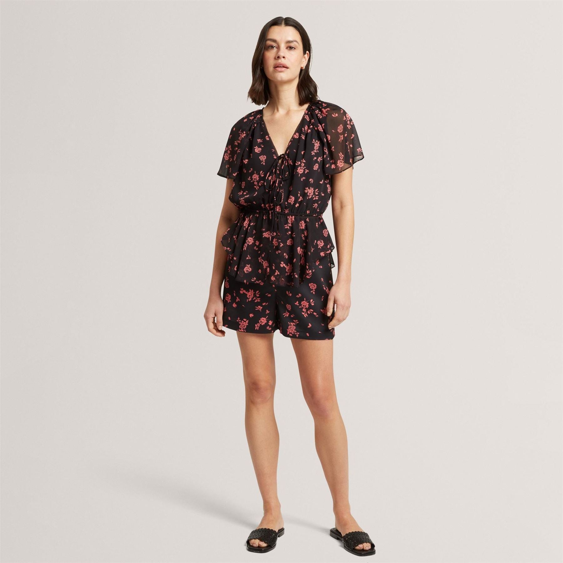 Ted Baker Baker Soft Woven Peplum Top