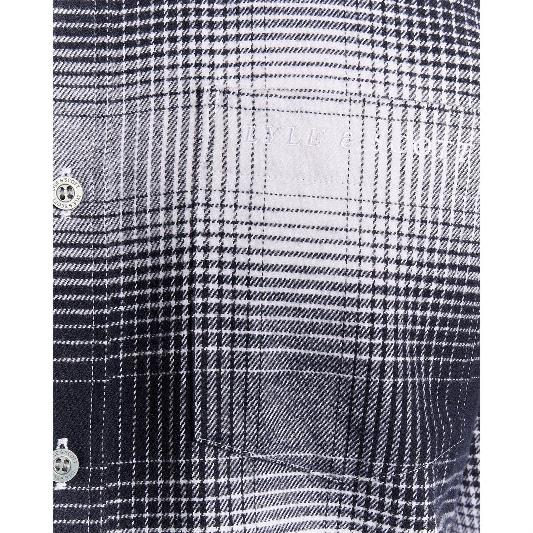 Lyle and Scott Flannel Collared Neck Long Sleeve Shirt