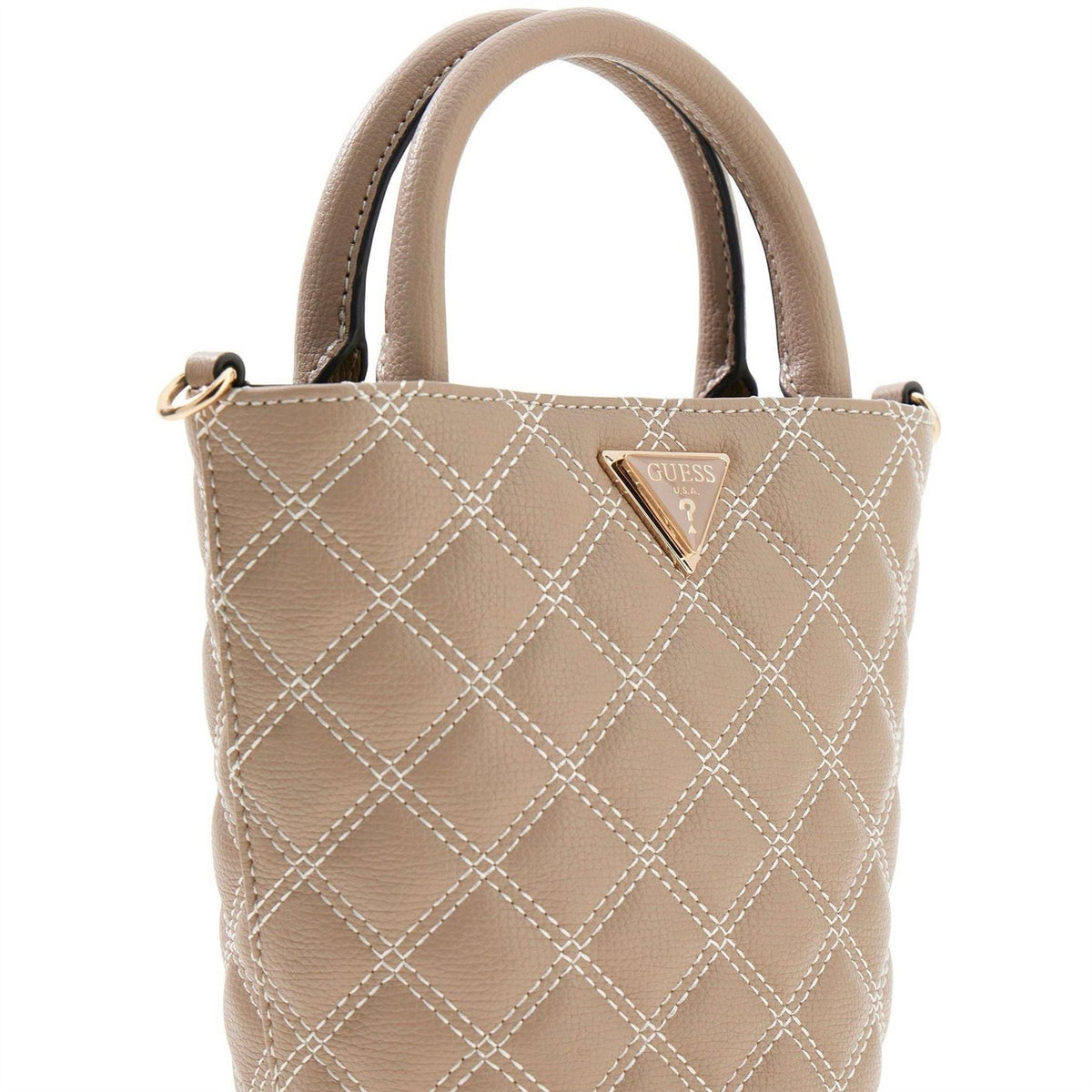 Guess Giullly Xstot Checkerboard Tote with Logo