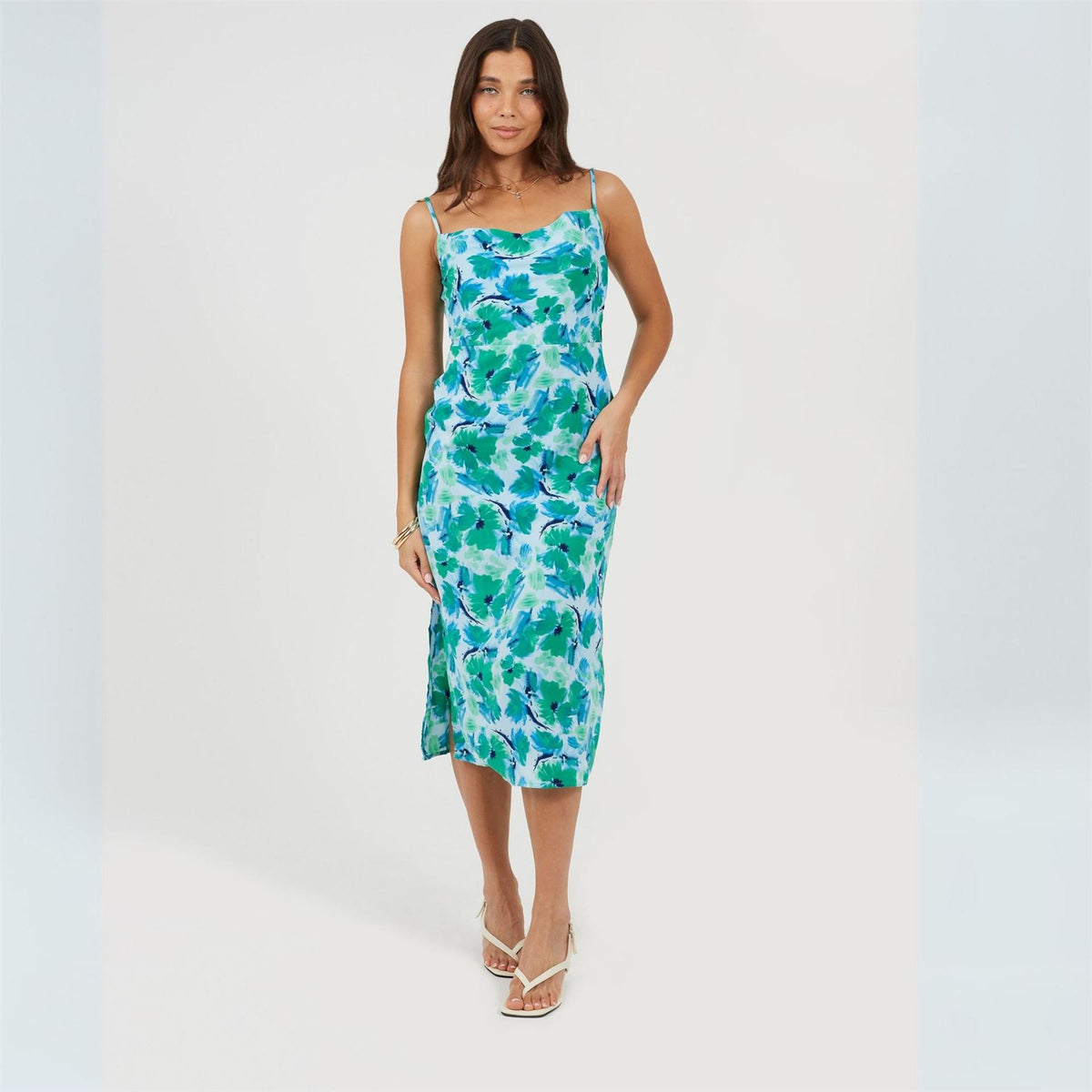 Brave Soul Strappy Spaghetti Strap Midi Dress