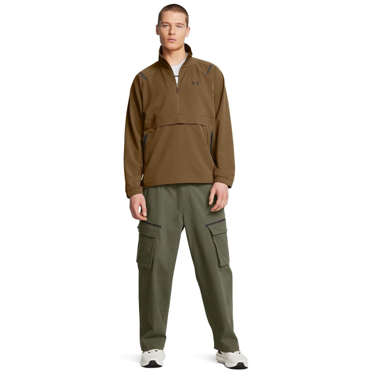 Under Armour Unstoppable Solid Patterned Anorak Jacket with Drawstring