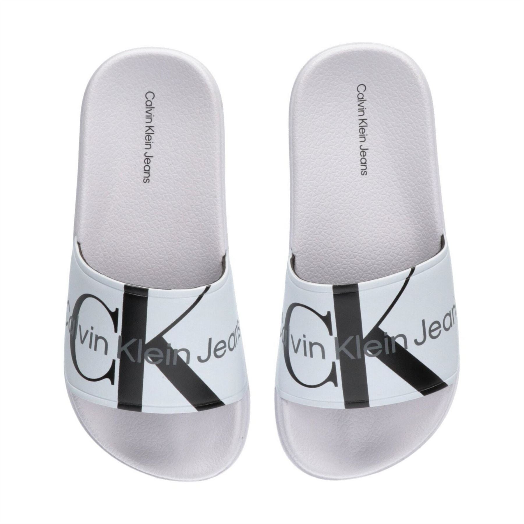 Calvin Klein Jeans Logo Slides Pool Sandals
