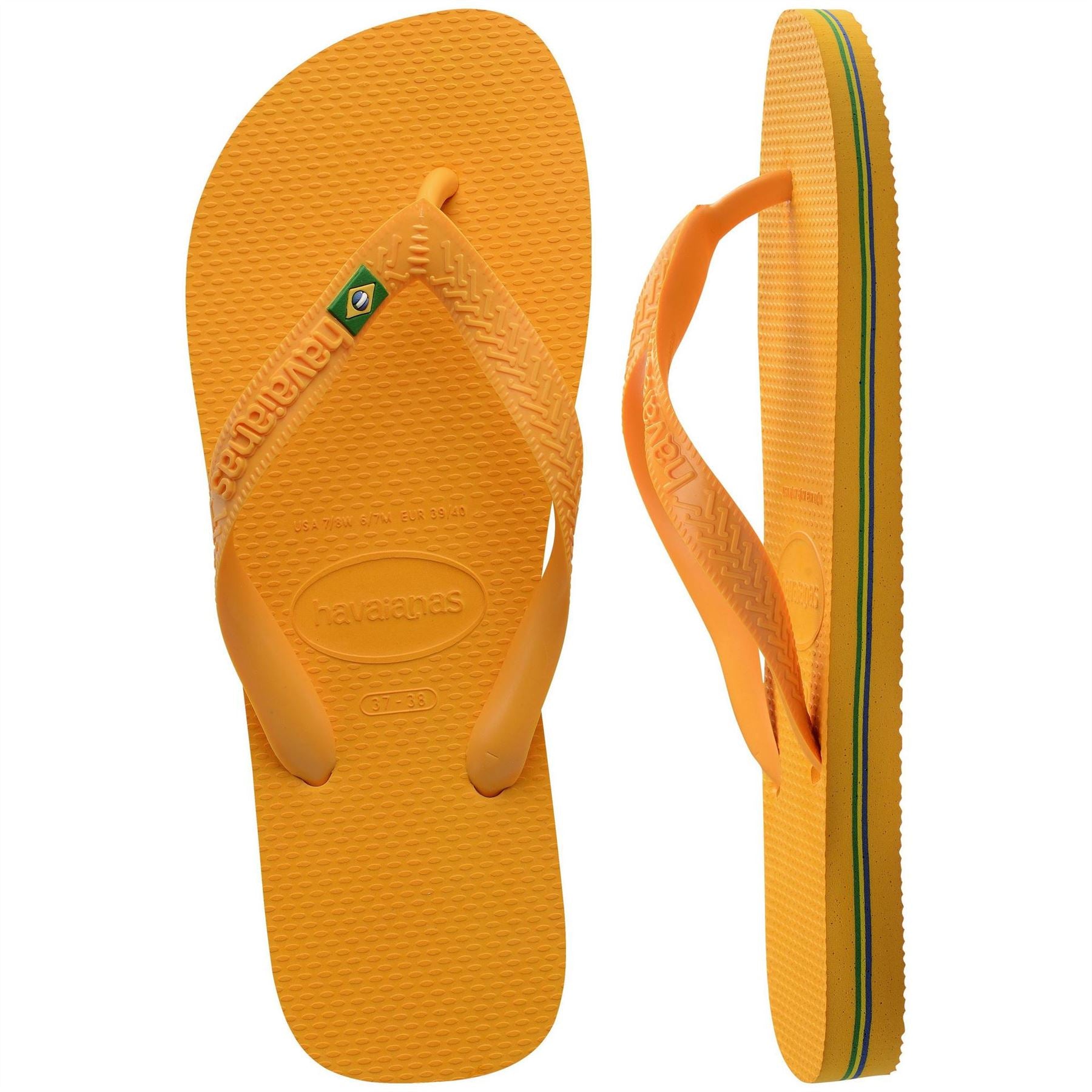 Havaianas Womens Hav. Brasil Pop Yellow 35 36 Flip Flops