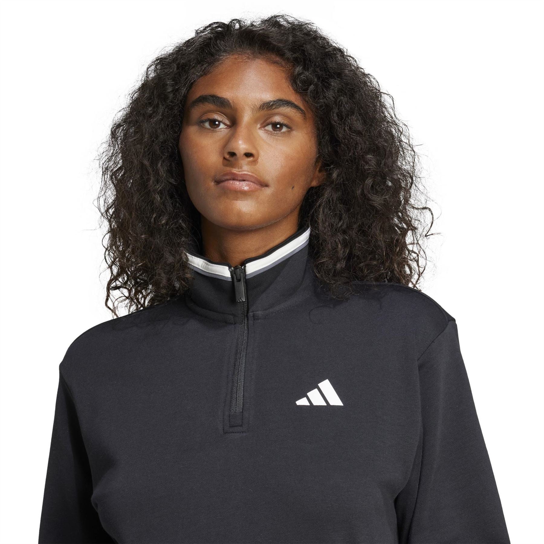 adidas Essentials French Terry Crop Quarter Zip Track Jacket