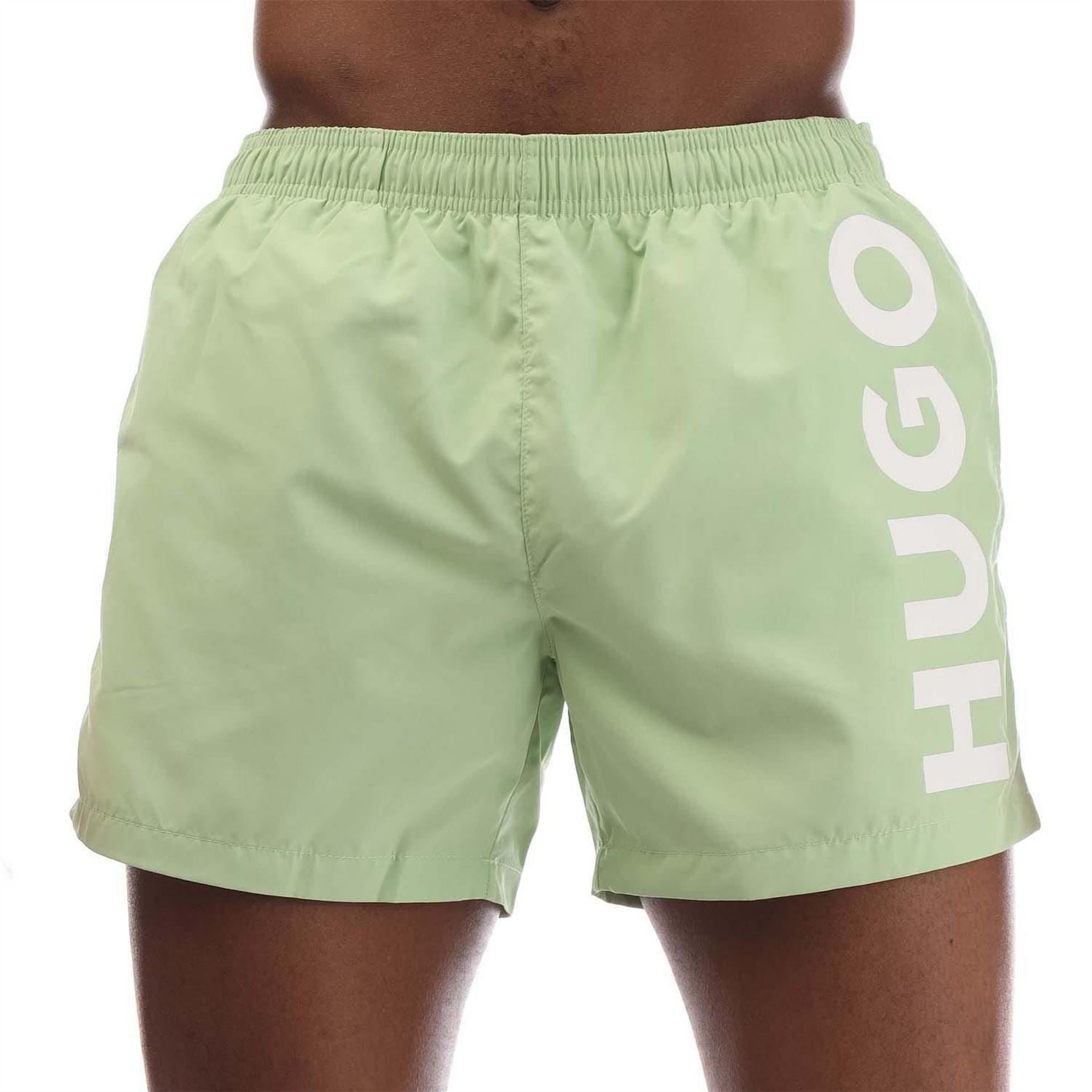 Hugo Logo Print Swim Shorts