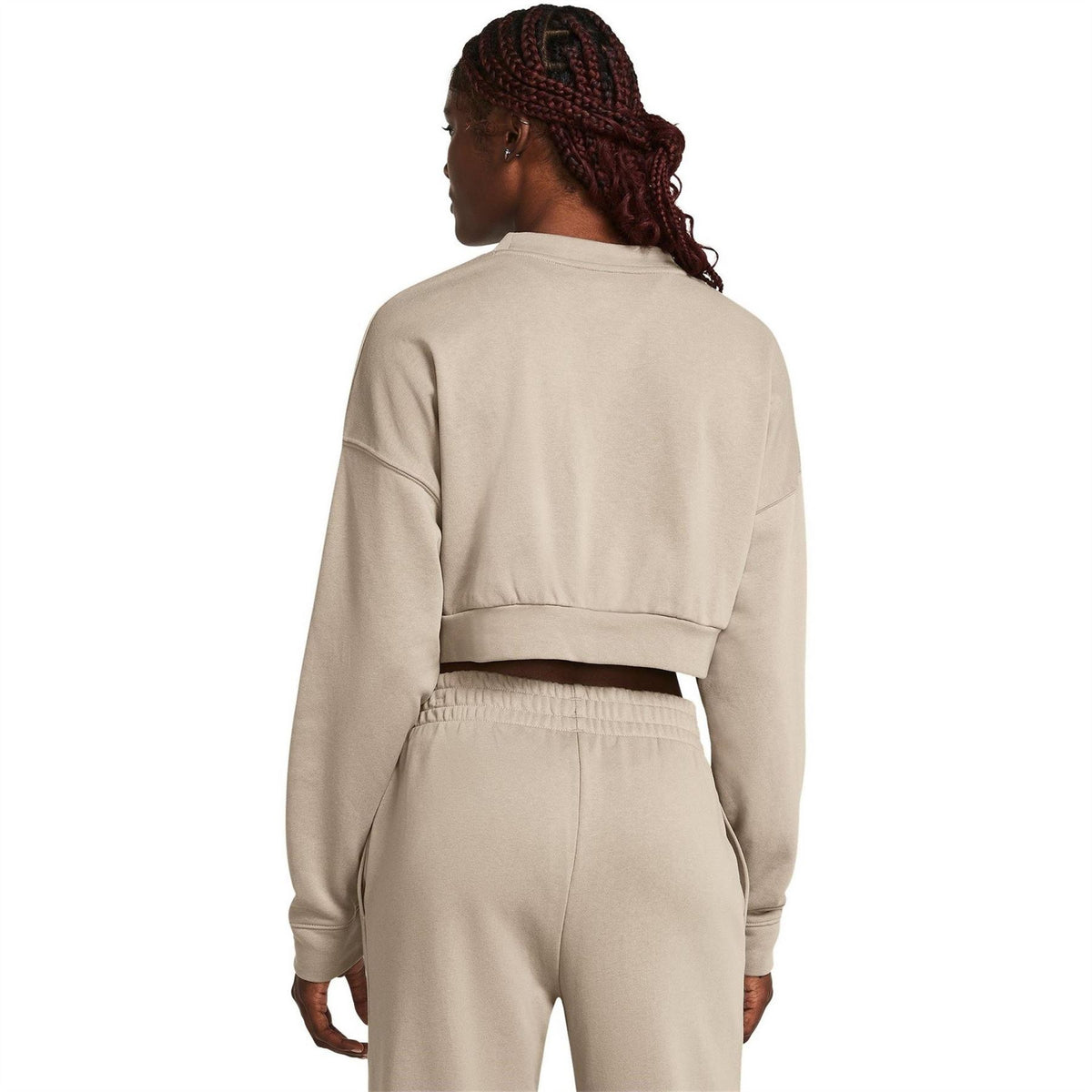 Under Armour Rival Cropped Terry Logo Print Sweatshirt