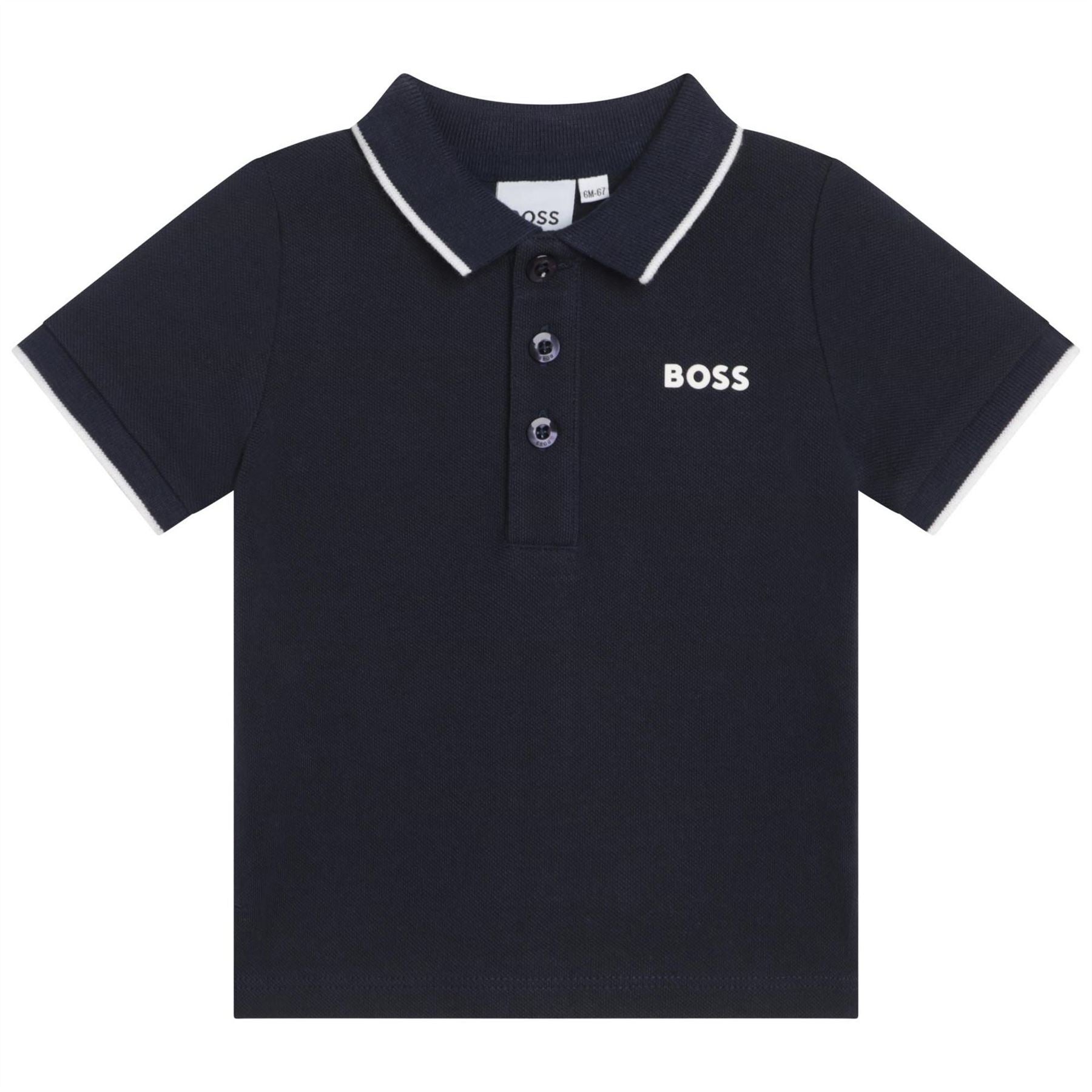 Boss Small Logo Cotton Short Sleeve Polo Shirt