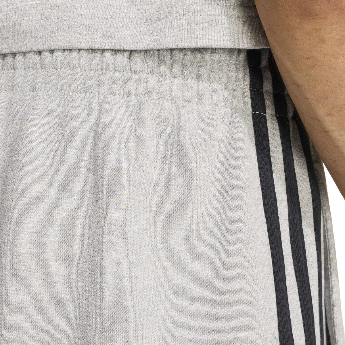 adidas Mens Essentials 3 Stripe Fleece Shorts