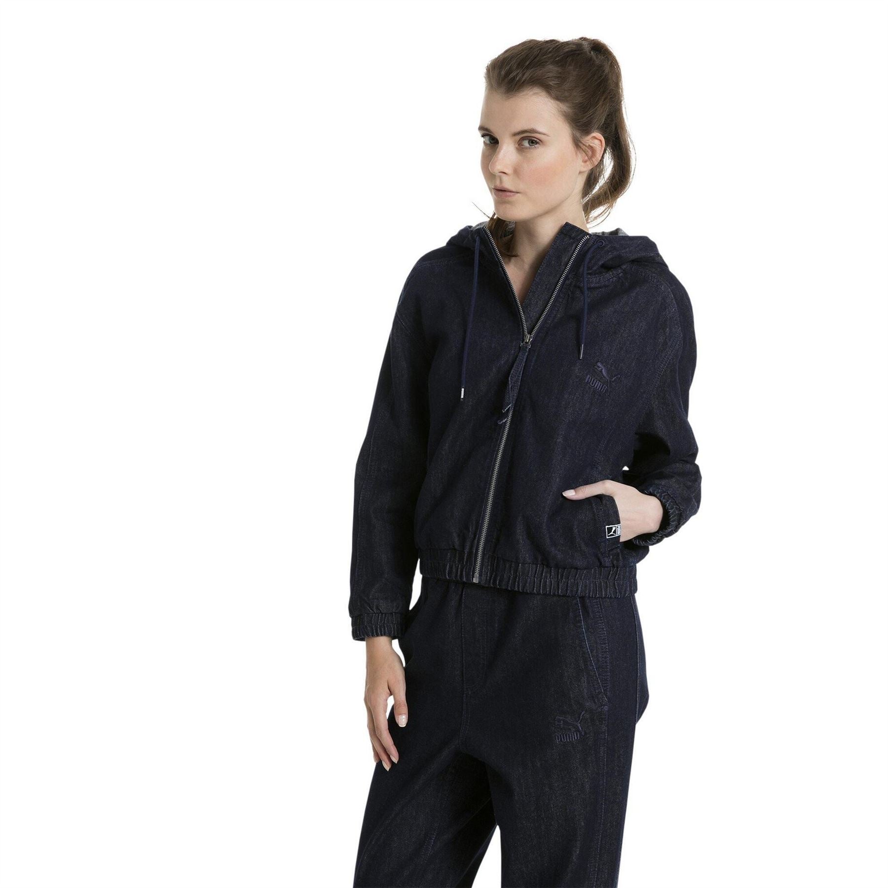 Puma Womens Denim T7 Track Jacket