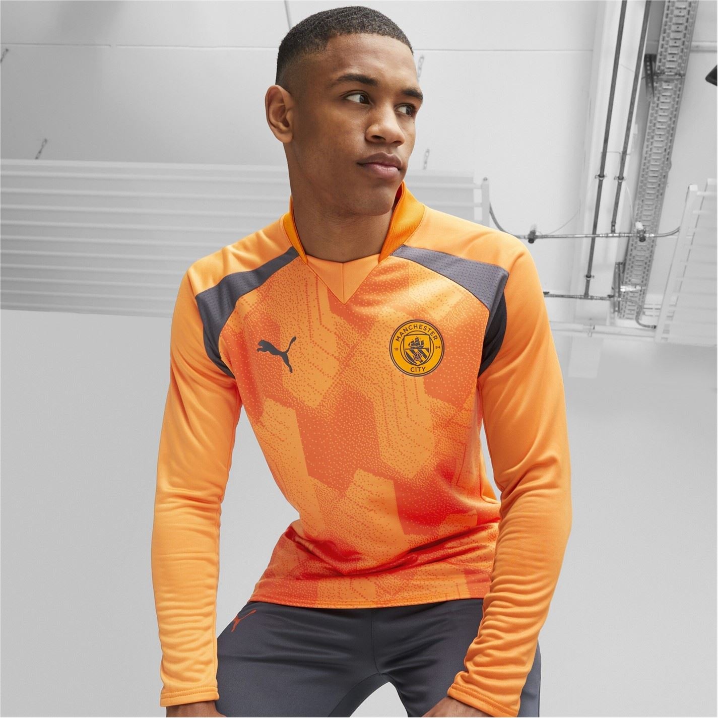 Puma Manchester City Pre Match Sweat T-Shirt 2023 2024 Adults