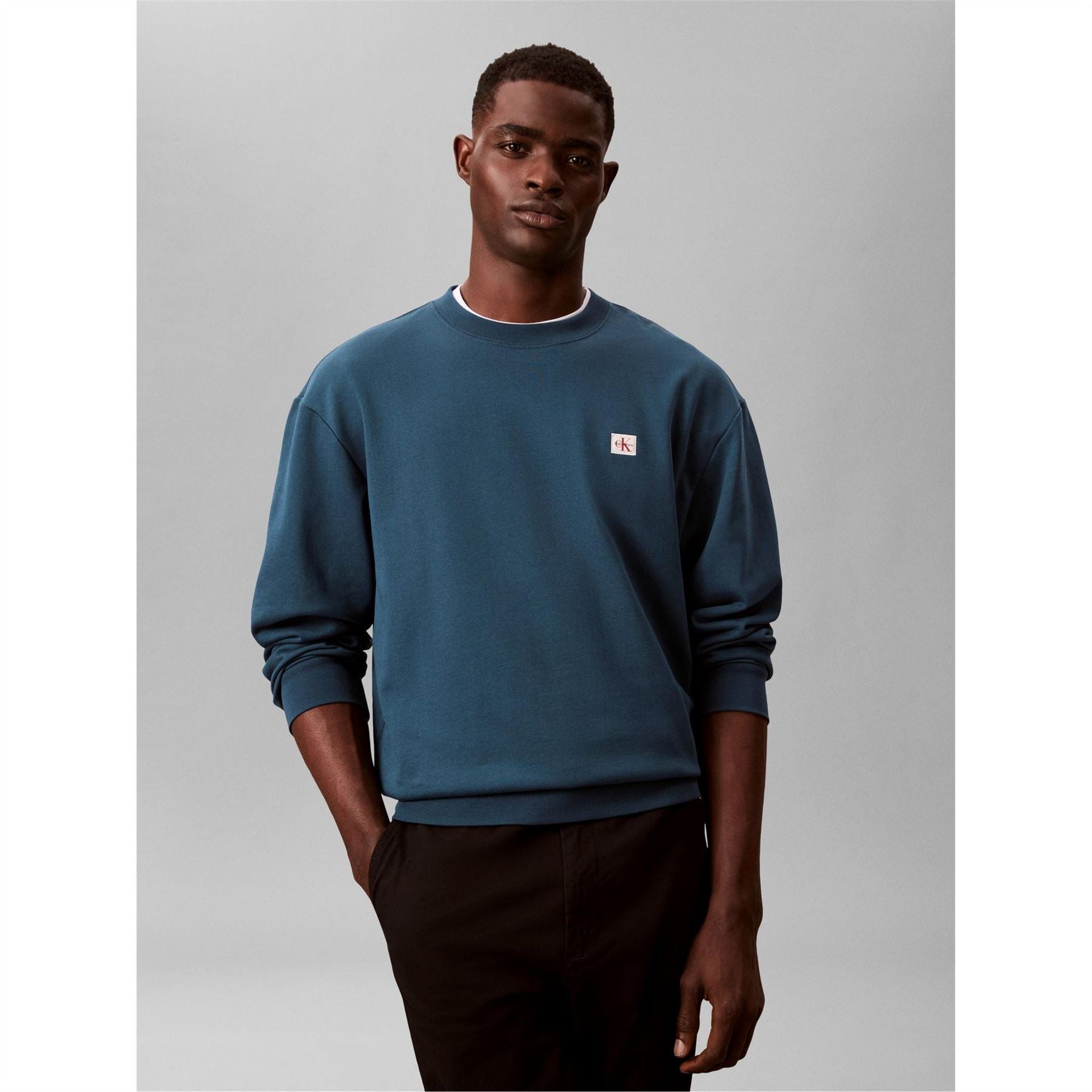 Calvin Klein Jeans Woven Box Crew Sweatshirt