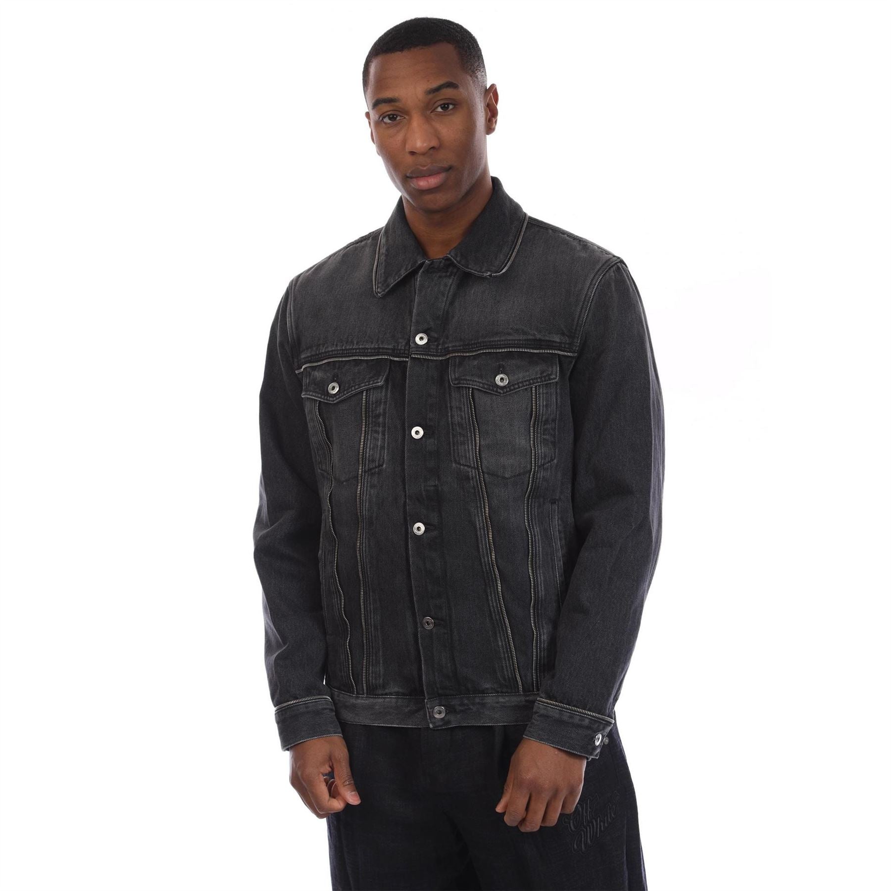 Off White Zip Skate Denim Jacket