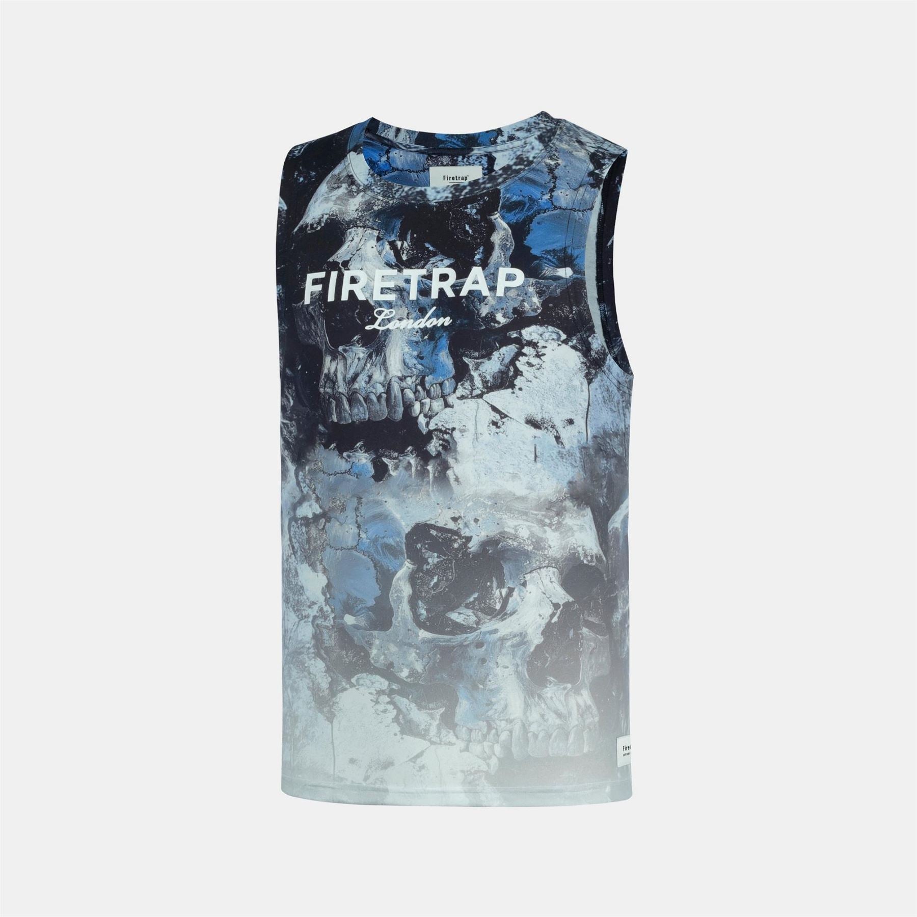 Firetrap Sub Lightning Print Cotton Muscle Vest