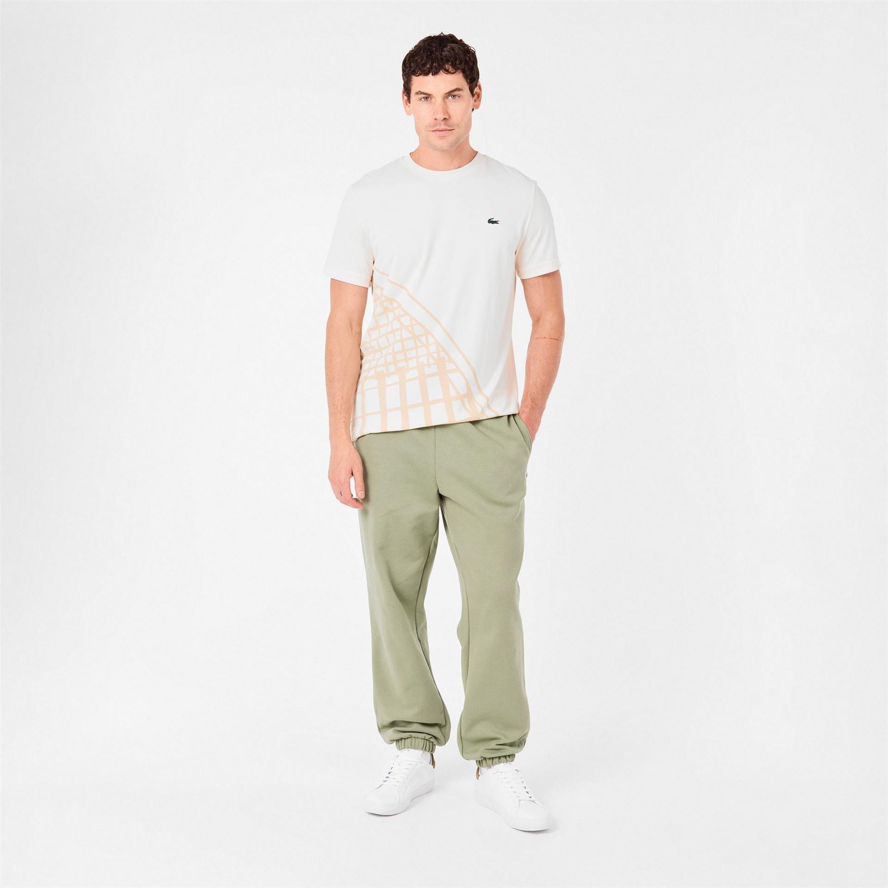 Lacoste Powercourt Low Top Crocodile Print Sneakers