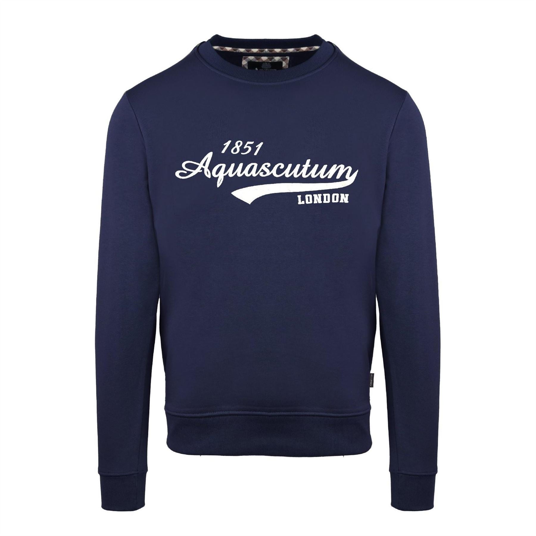 Aquascutum Printed Logo Crew Neck Long Sleeve Sweatshirt