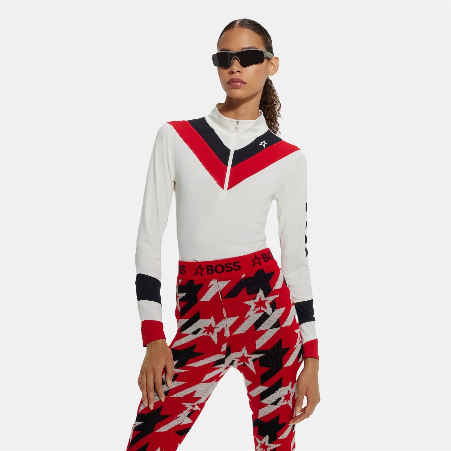 Boss Color Block Ribbed Cuff Ski Jacket