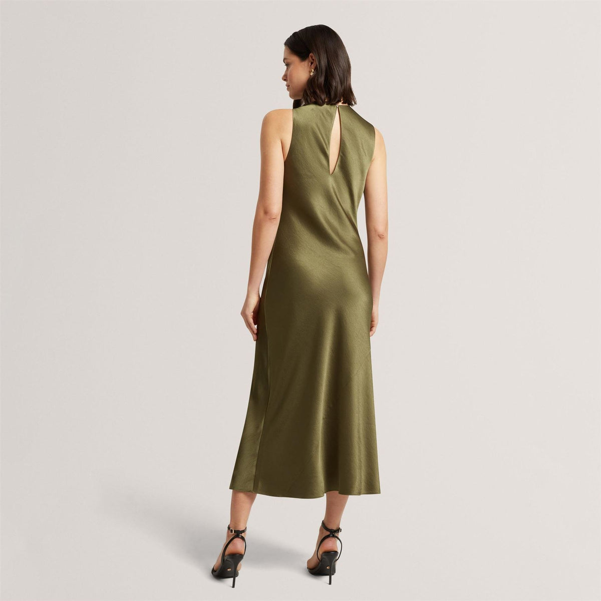 Ted Baker Baker Sleeveless Cowl Neck Satin Midi Dress