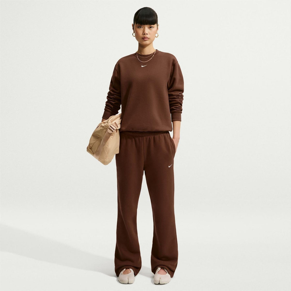 Nike Womens Phoenix Fleece High Waisted Wide Leg Sweatpants
