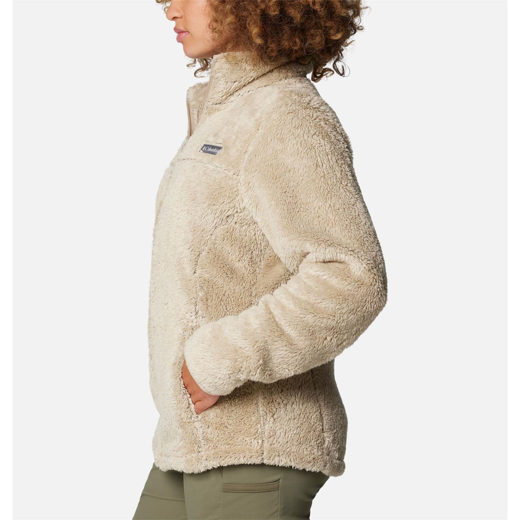 Columbia Cloudy Day Sherpa Solid Patterned Full Zipper Jacket