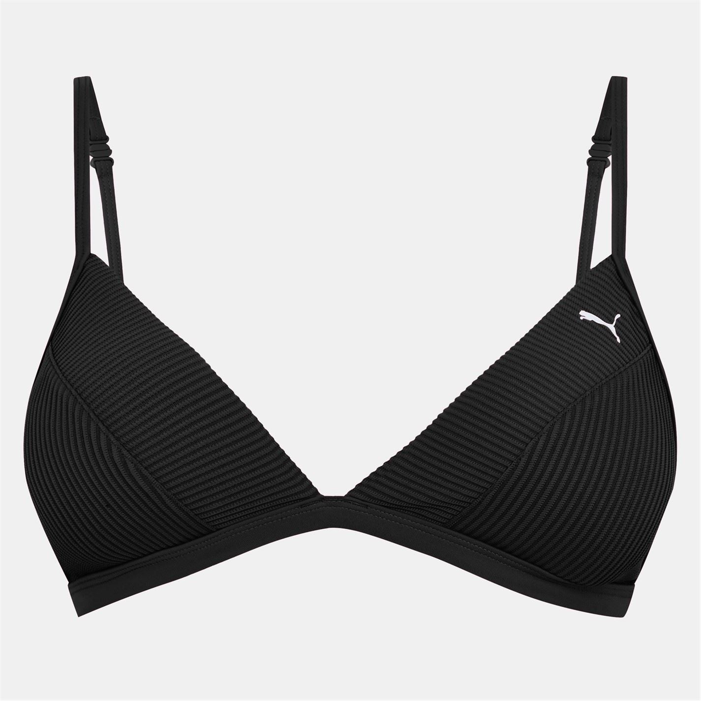 Puma Womens Ribbed Triangle Bikini Top
