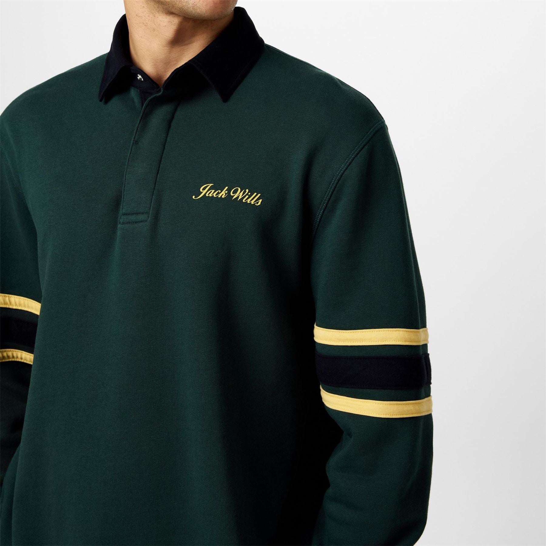 Jack Wills Stripe Long Sleeve Athletic Top