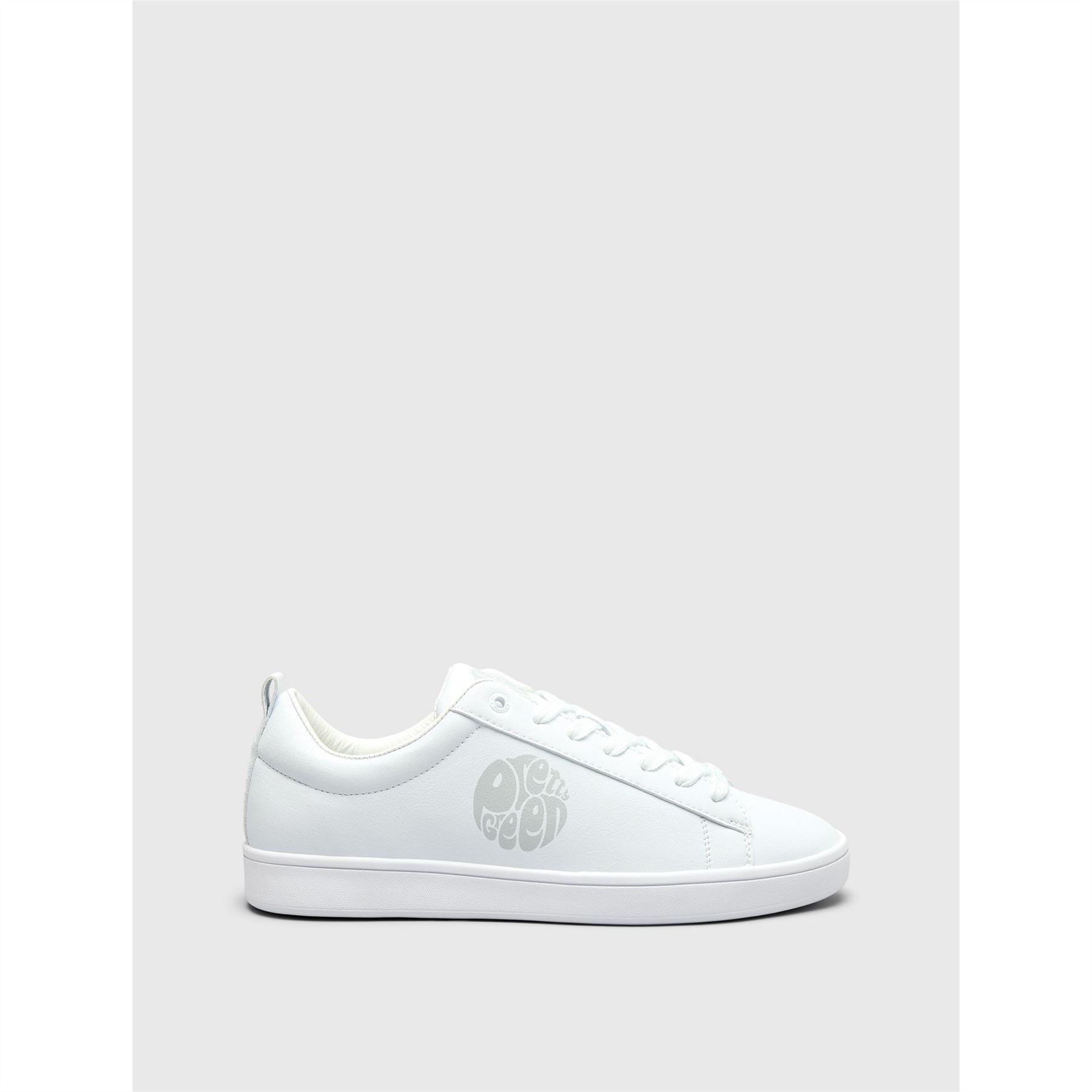 Pretty Green Blanco Low Top Trainers