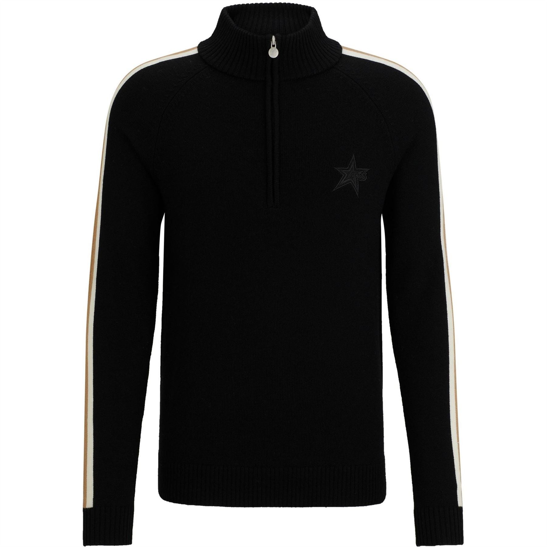 Boss Zip Neck Raglan Sleeve Sweater
