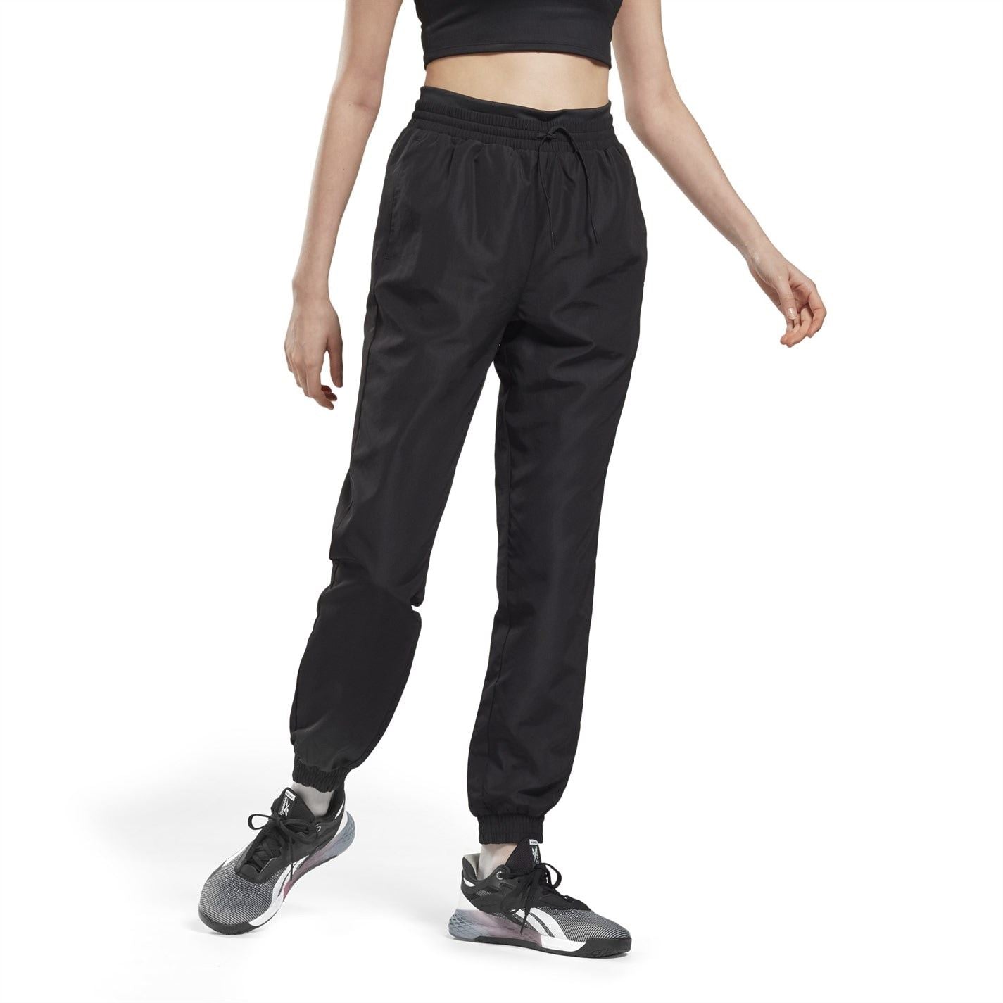Reebok Womens Workout Ready Woven Joggers Tracksuit Bottom