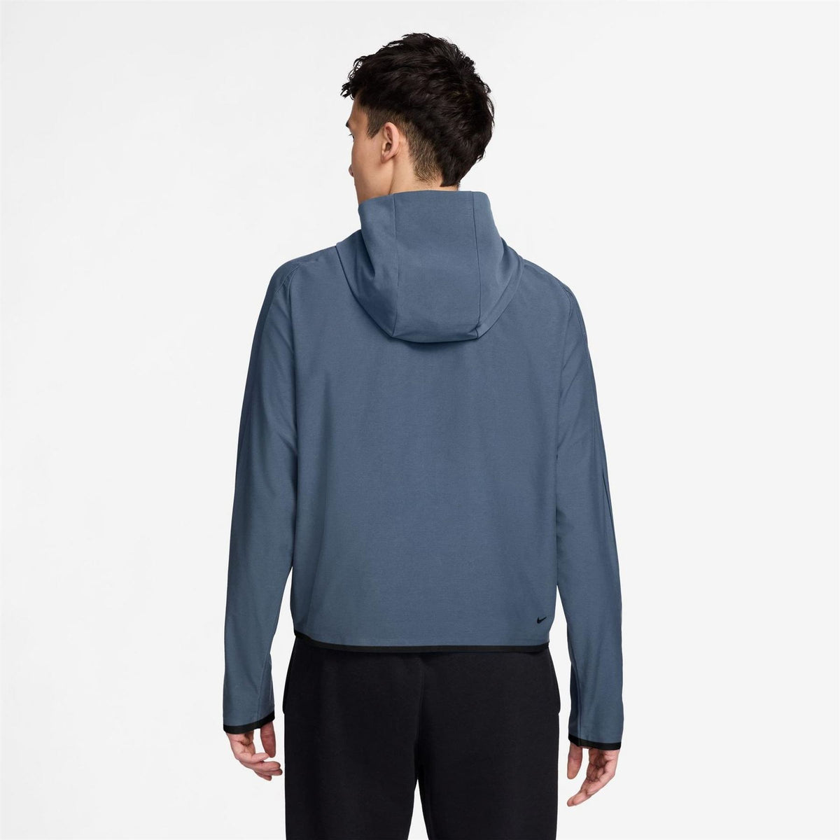 Nike Tech Solid Patterned Hooded Windbreaker with Woven Cuff