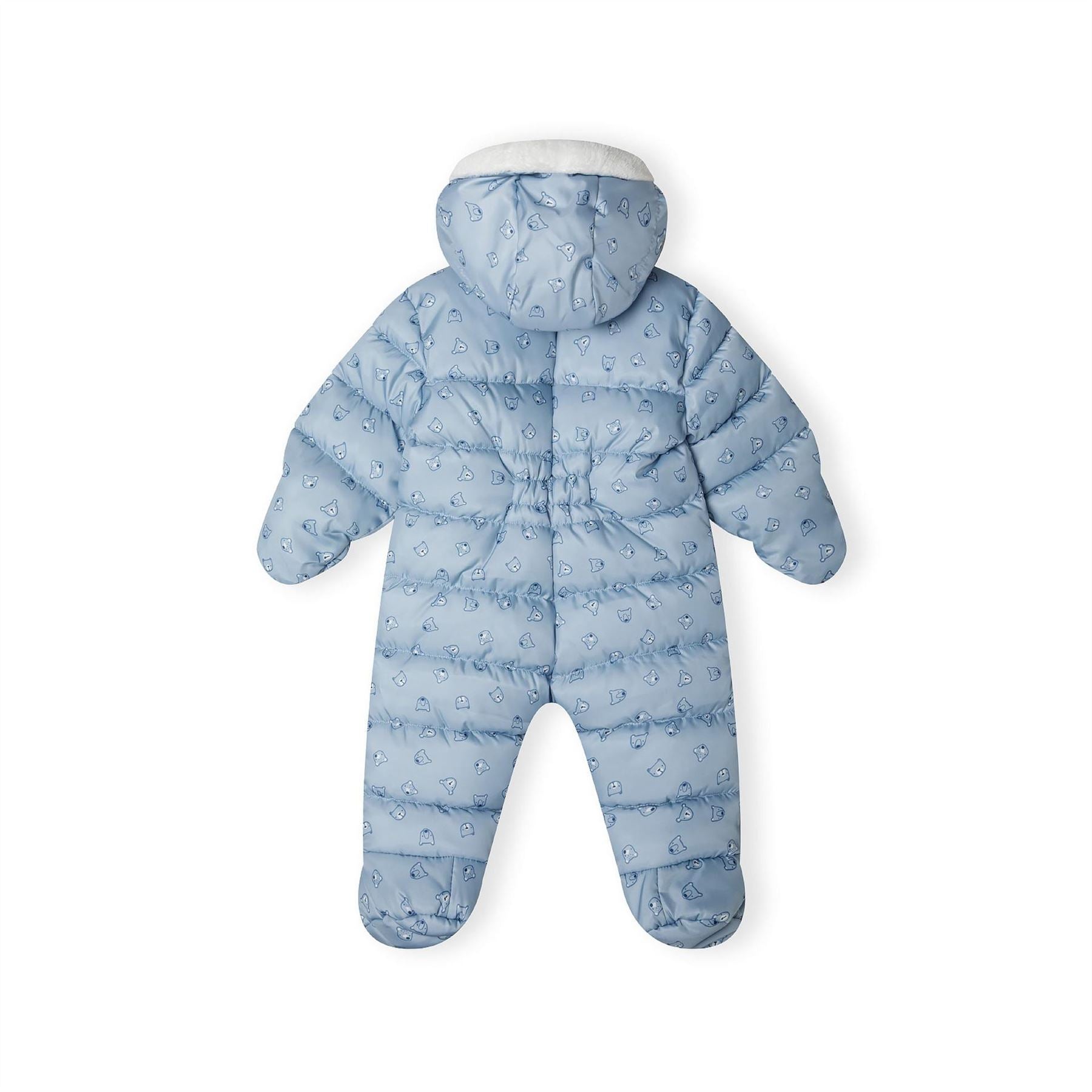 Minoti Baby Snowsuit With Hood And Mitts Light Blue