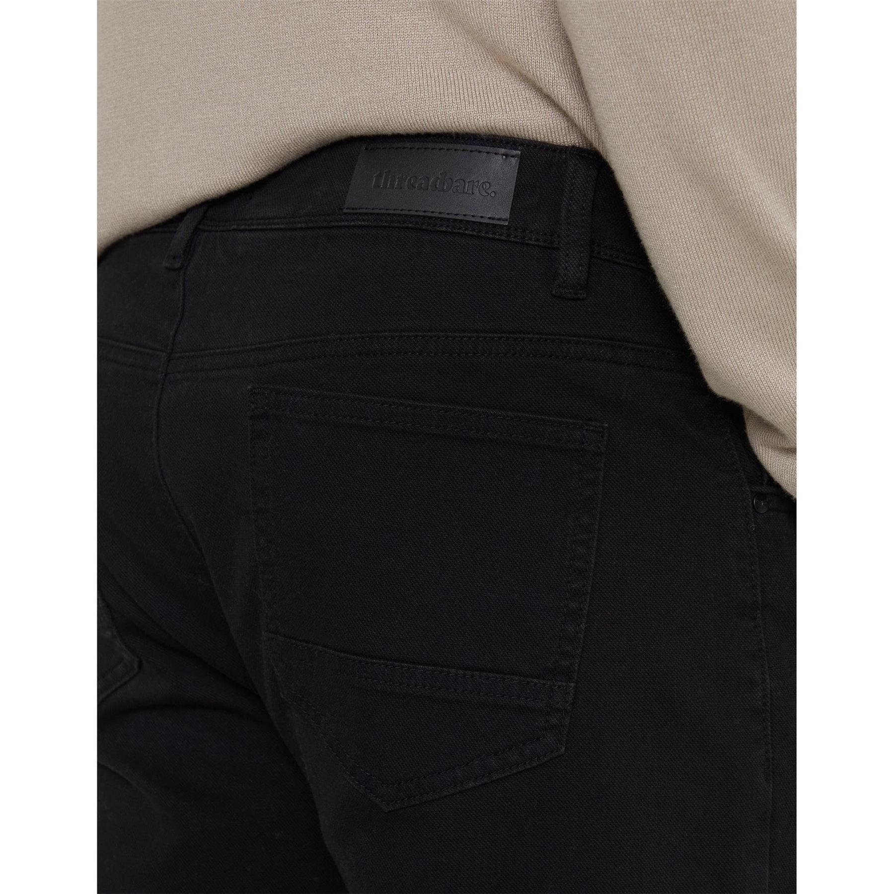 Threadbare Wyesdale Solid Patterned Straight Five Pocket Chinos