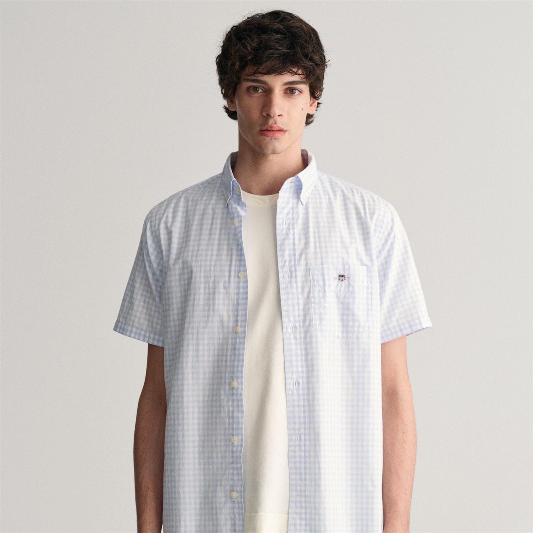 Gant Fit Classic Gingham Poplin Short Sleeve Shirt