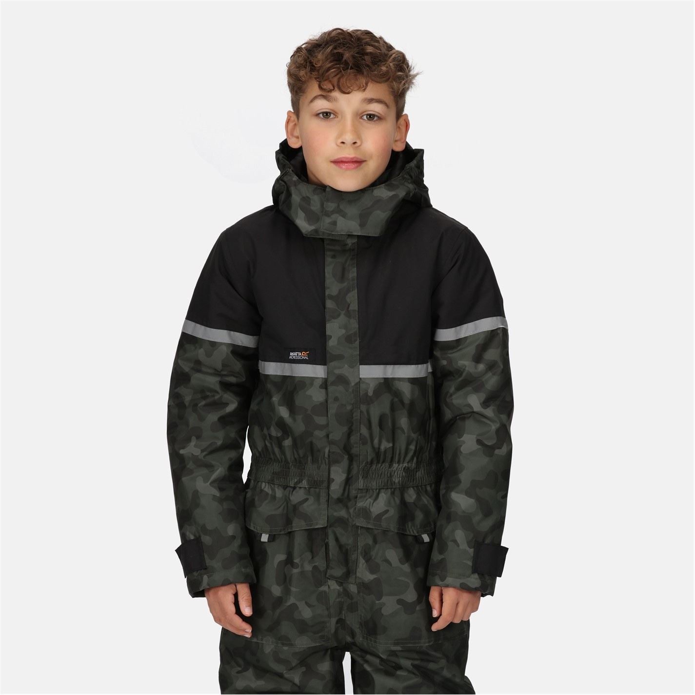 Regatta Rancher Hooded Reflective Ribbon Rain Jacket
