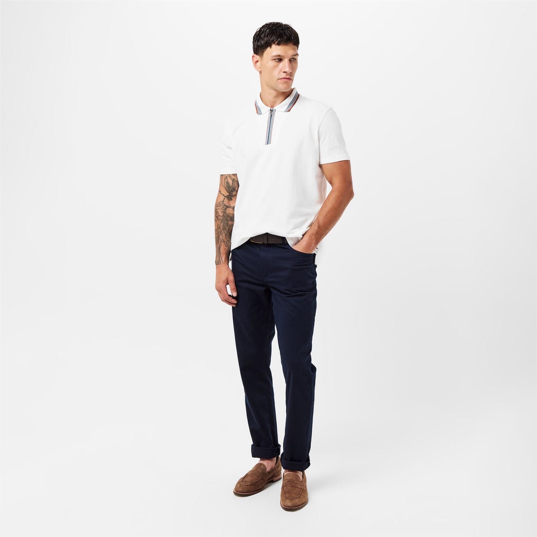 PS Paul Smith Zipped Short Sleeve Polo Shirt