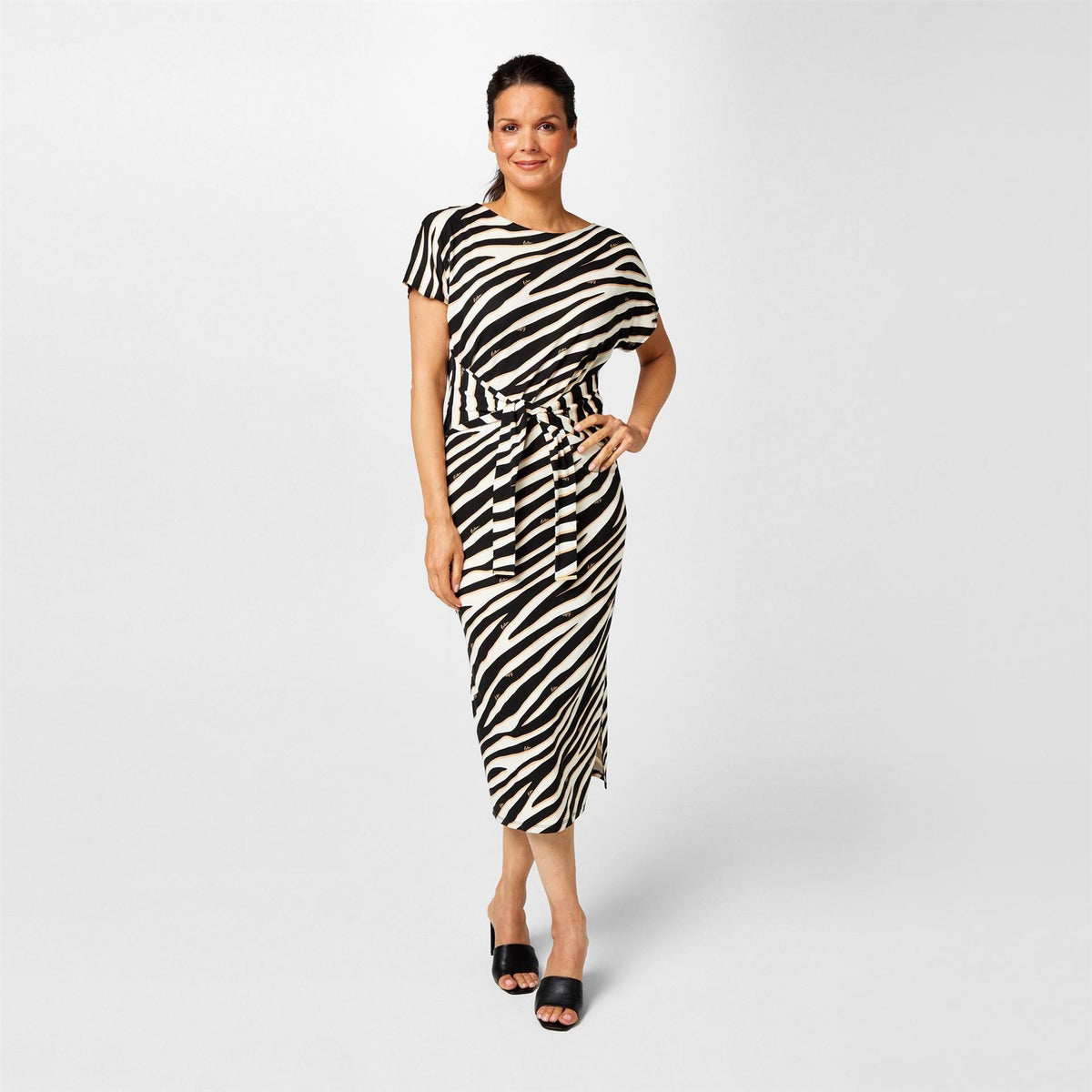 Biba Tie Front Jersey Dress