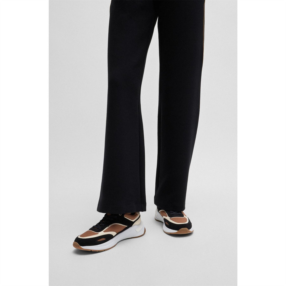 Boss Skylar Low Top Round Toe Flat Heel Trainers