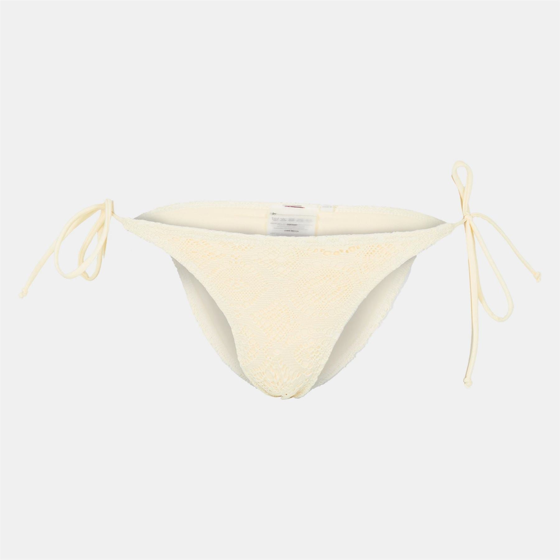 Brave Soul Bikini Bottoms With Crochet Overlay