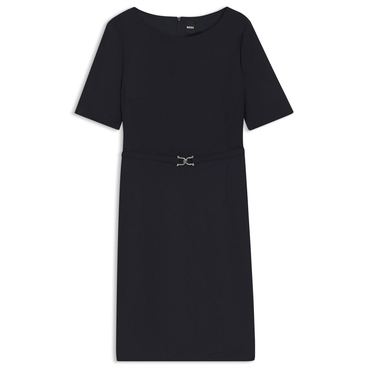 Boss Daleah Boat Neck Short Sleeve Knee Length Dress